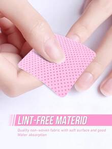2000/1000/200 miếng khăn lau móng tay - Miếng tẩy sơn móng tay chuyên nghiệp không xơ, khăn lau gel UV, dụng cụ làm sạch trước và sau khi làm móng (Màu hồng) - Hồng - Xem 4