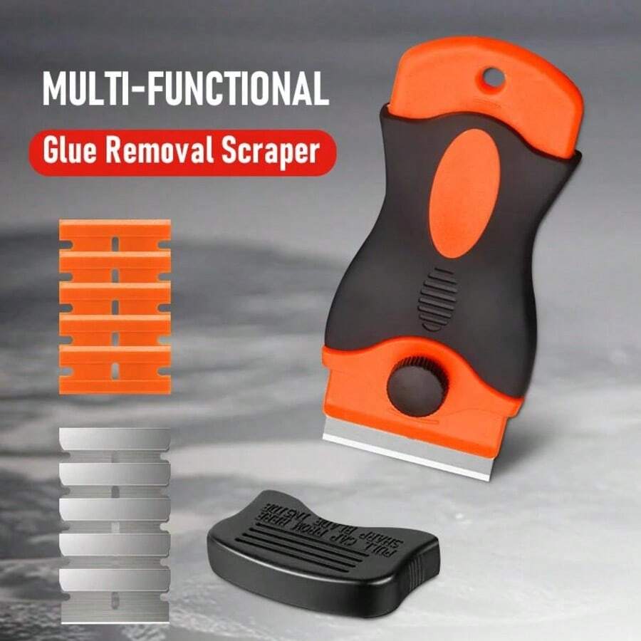 Car Glass Cleaning Scraper - Suitable For Car Window Stickers And Oven/Stove, With Metal And Plastic Blades - A - View 1