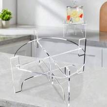 7.87" Acrylic Beverage Dispenser Stand, Holds Drink Jars And Pitchers, Floor-Standing Dispenser Base For Party, Home, Catering Events - Multicolor - View 7