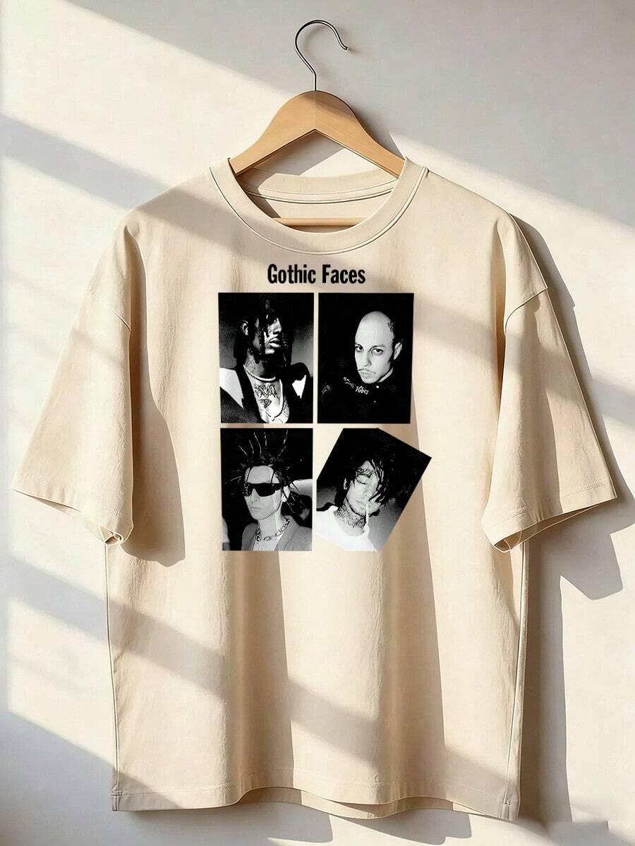 Gothic And Urban Style Short Sleeve T-Shirt, Fashionable Short Sleeve T-Shirt For Spring And Summer 2026, Made In Mexico, 180 Grams. Cartoon Print, Couple Design, Suitable For Indoor Or Outdoor Wear. Crew Neck, Unisex, Ideal For Office And Leisure. One-Piece Pack. - APR-P631577SLNDXZGY634 - 查看 1
