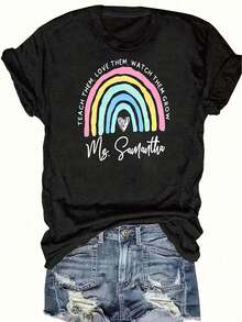 Women's Classic Fitted T-Shirt With Y2K Print, Crew Neck - Size - Red T-Shirt For Women - Graphic Design T-Shirt With Diamond And Book - Casual Everyday T-Shirt For Teachers And Book Lovers - Valentine's Day And Back To School Outfit - Soft Everyday Top, Teacher's Clothing, Fun Design, Comfortable Fit - Summer Festival Fashion, Adult Crew Neck T-Shirt - 黑色 - 3 - 查看 3