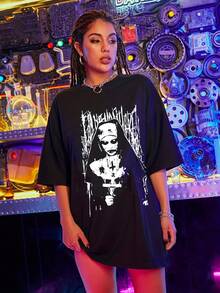Camiseta de mujer para primavera y verano - Negro - Ver 7