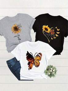 An Essential Basic T-Shirt For All Year Round, Suitable For Casual Daily Activities, A Short-Sleeved Printed T-Shirt That Can Be Worn In Any Situation: Spring, Summer, Autumn, Winter, Holidays, Visits To Friends And Family, With A Versatile Style And Excellent Quality, 200g T-Shirt 100% Premium Cotton. - 黑色 - 查看 1