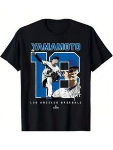 Camisetas Para Mujer AlgodónCamiseta única Yamamoto 13 con diseño llamativo inspirado en el béisbol de Los Ángeles perfecta para los fans del deporte y la cultura Y2K atrévete a lucirla y destaca en cualquier ocasión ideal para coleccionistas y amantes de las  actuales y vintage mundial 2026 - Negro - Ver 1