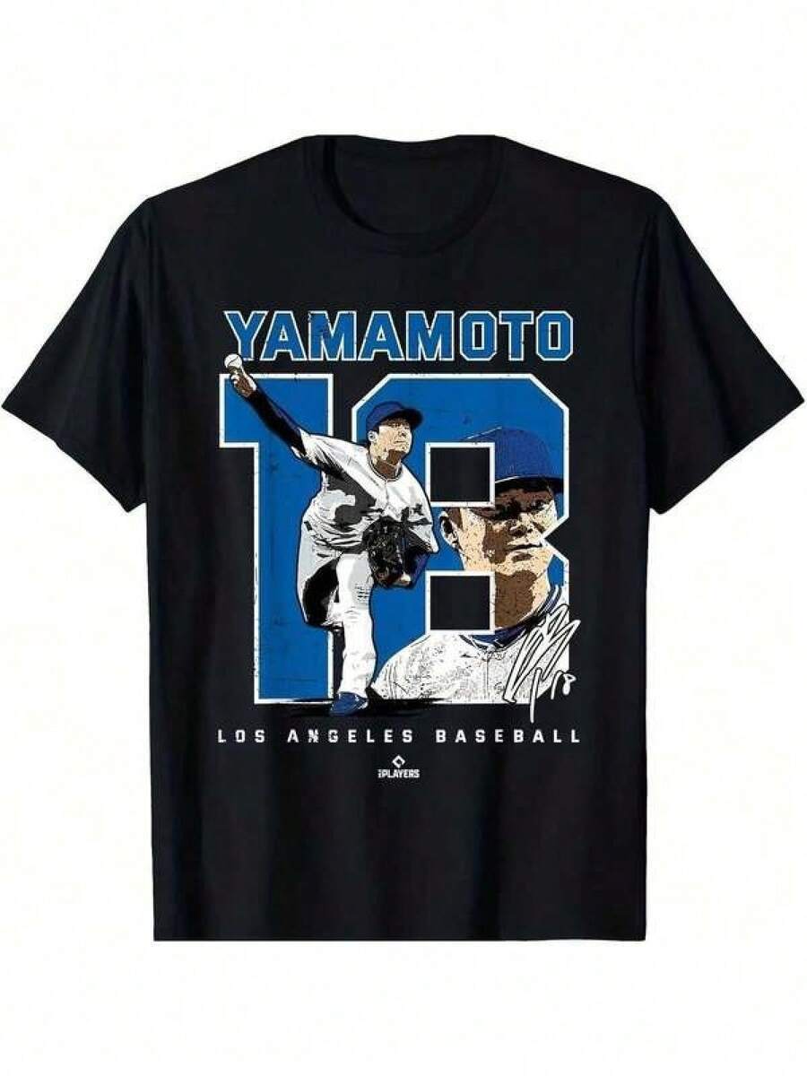 Camisetas Para Mujer AlgodónCamiseta única Yamamoto 13 con diseño llamativo inspirado en el béisbol de Los Ángeles perfecta para los fans del deporte y la cultura Y2K atrévete a lucirla y destaca en cualquier ocasión ideal para coleccionistas y amantes de las  actuales y vintage mundial 2026 - Negro - Ver 1