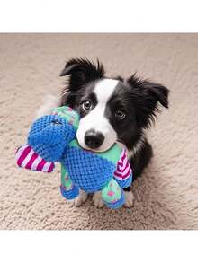 1 PC Durable Elephant Plush Dog Doll - Built-In Squeaker And Rustle Sound, With Dental Cleaning Bumps, Reinforced Stitching, Suitable For All Dog Breeds For Interactive Fun, Relieving Boredom And Anxiety, Pet Dog Doll, Chew-Resistant, Teething, Tooth Cleaning, Interactive Training Doll, Boredom Relief, Energy Consumption - Multicolor - View 10