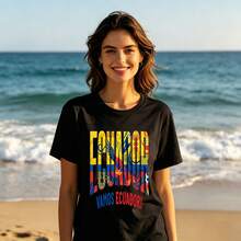 Ecuador Shirt, Ecuador Pride Graphic Tee, Ecuador Fan Shirt, Country Supporter T-Shirt, Yellow Blue Red Shirt, Unisex Graphic Tee - Black - View 3
