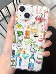 Envío gratis, no incluye cordón ni soporte, se envía localmente enéxico, entrega en 4 días.Funda de silicona transparente para teléfono con diseño de cóctel, compatible con 13, 11, 14 Pro, 13 Pro, 15/15 Plus/15 Pro/15 Pro/12/12 Pro/12 Pro/14/14 Pro/13 Pro. - Multicolor 3 - Ver 8