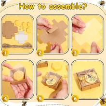 20pcs/Set Baby Shower Bee Themed Gift Set, Includes Honeycomb, Bee Shaped Items, Gift Box, Thank You Card And Cute Accessories, Suitable As Guest Favors, Gender Reveal Party Souvenirs, Wedding Gifts, Decorations, Halloween And Christmas Presents. - Multicolor - View 4
