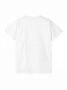Women's Pure Cotton Vintage Camp T-Shirt - Designed For Friends, Campfires, And Camping Gear, Featuring Campfire And Tent Prints, Suitable For Family And Friend Outfits For Year-Round Outdoor Adventures. Casual Crew Neck T-Shirt, Ideal For Hiking, Campfires, And Camping Trips (Machine Washable) - With A Campfire And Pine Tree Design, Geometric Pattern, Loose Fit Suitable For All Seasons, Ideal For Camping Enthusiasts And Group Activities. Plain White T-Shirt. - 白色 - 查看 3