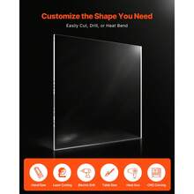 Plexiglass Acrylic Sheet, 1 Pack Plastic Sheet, 36 X 48 Inch 1/4 Inch Thick Clear Plastic Cast Transparent Glass For Crafting Projects, Replacement Picture Frame Glass, DIY Display, Easy To Cut - Clear Acrylic 1pc 36*48" - View 5