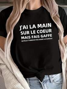 Camiseta Casual para Hombre Negra - Negro - Ver 2