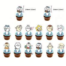 Nuevas decoraciones de fiesta de cumpleaños con tema Chiikawa, decoraciones para pastel - Ver 5