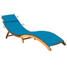 vidaXL 2 tumbonas de madera maciza de acacia con cojines, tumbonas plegables para jardín, tumbonas de madera, tumbonas para relajarse, tumbonas de ocio, tumbonas de playa, sillas de playa, muebles de jardín - azul - Ver 12