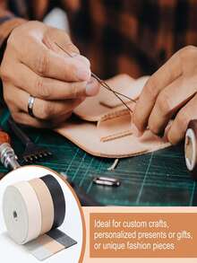 1 Roll 260CM X 2CM Double-Sided Faux Leather Strips, Suitable For DIY Crafts, Belts, Watch Bands, Straps And Other Handmade Accessories And Projects - Multicolor - View 3
