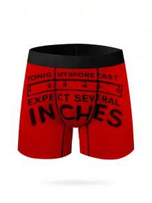 2pcs Expect Several Inches Funny Print Breathable Boxer Briefs, Playful (Novelty + Sexy), Polyester - Multicolor - View 6