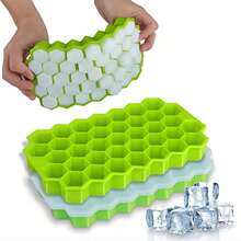 1個蜂巢矽膠模具－冰塊模具－3D矽膠冰塊模具附易開蓋，適用於水果和飲料，非常適合夏季派對和戶外活動－廚房用品，冰酒、香檳醬和飲料，樹脂烘焙，巧克力模具，可重複使用，理想的派對禮物 - 彩色 - 查看 4