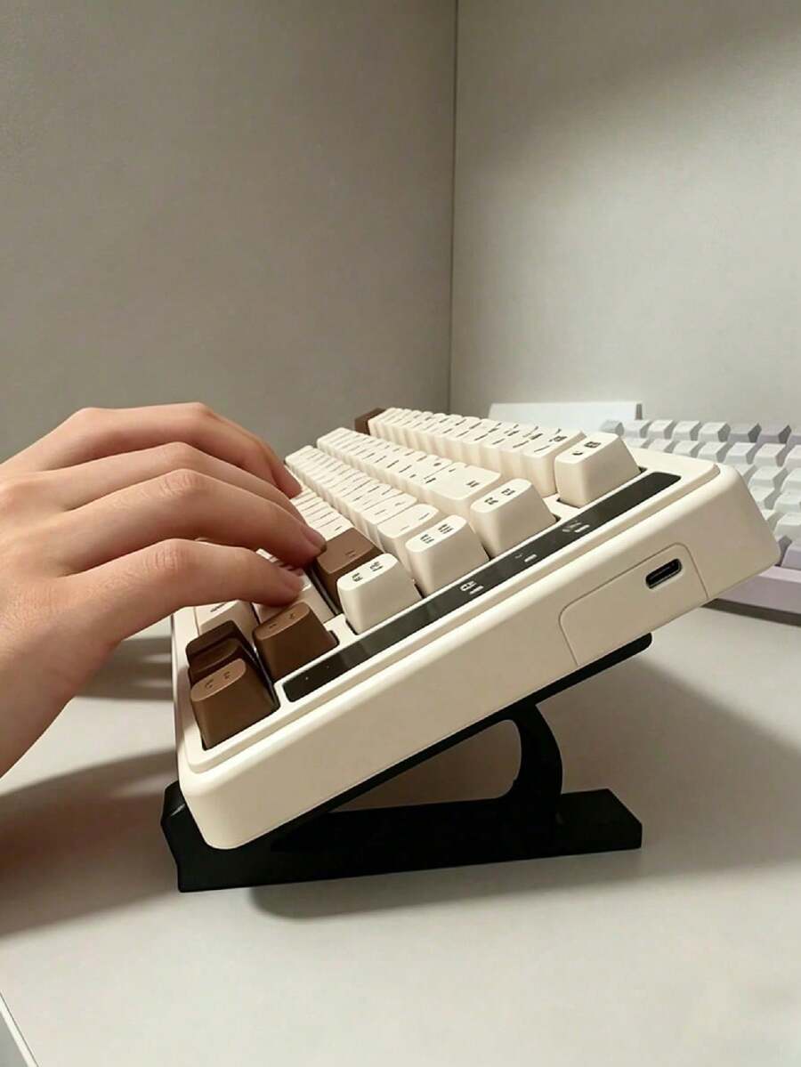 1 Pair Ergonomic Keyboard Lift Stand, Keyboard Riser, Non-Slip Universal Stand, Suitable For All Keyboard Sizes With Stable Support And Easy Storage, Desktop Accessory, Office Accessory, Tilted Desktop Computer Monitor Stand Keyboard Stand, Office And Gaming - Multicolor - View 1