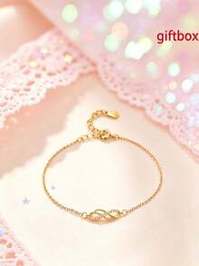 1pc S925 Sterling Silver Mobius Loop Bracelet, Geometric Niche Design With Embedded Synthetic Cubic Zirconia, Fashionable & Exquisite Girl's Jewelry, Suitable For Daily Wear, Birthday, Holiday Or Party Gift - Infinity Symbol - View 13