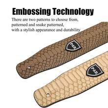 2.5 Inch Vintage Retro Guitar Strap, Embroidered, Soft, Adjustable, Universal Accessory For Classical And Electric Guitars - Red - View 6