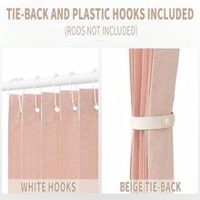 Accordion Style Non-Magnetic Folding Door Curtains DoorwaysCloset, Room Divider Pleated Drapes With Hooks Interior Living RoomBedroomOpen Closet, Pink, W39x L78 Inches, 1 Panel - 39"W X 78"L (Pack Of 1) + Pink - View 3