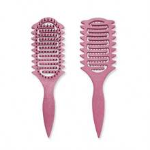 1pc Hollow Curly Hair Comb, Anti-Tangle Massage Styling Comb, Suitable For Curly Hair, Unisex Salon And Daily Travel Hair Tool - Multicolor - View 9