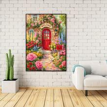 1 buah Kit Seni Berlian DIY, Pola Bunga, Kit Kerajinan Seni Mosaik Berlian Bulat, Cocok Untuk Pemula, Dekorasi Dinding Rumah, Hadiah Unik, Tanpa Bingkai - Tanpa Bingkai - View 12