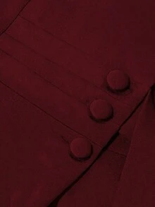 Chaleco de mujer con diseño de corbata de unicolor y de moda - Burdeos - Ver 3