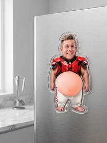 1 pieza Imán de nevera personalizado divertido y lindo con diseño de barriga, imán de foto acrílico irregular personalizado, diseño creativo, decoración de cocina, regalo de anuncio de embarazo, regalo de pareja humorístico, múltiples estilos de barriga recuerdo familiar, tiras de fotos magnéticas - Multicolor - Ver 17