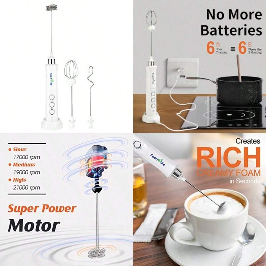 Milk Frothing Pitcher & Milk Frothers - 白色,無殼 - 查看 1