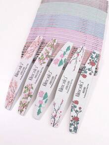 klimonla Bộ 10 dũa móng tay in hình hoa - Nhiều màu - Xem 4