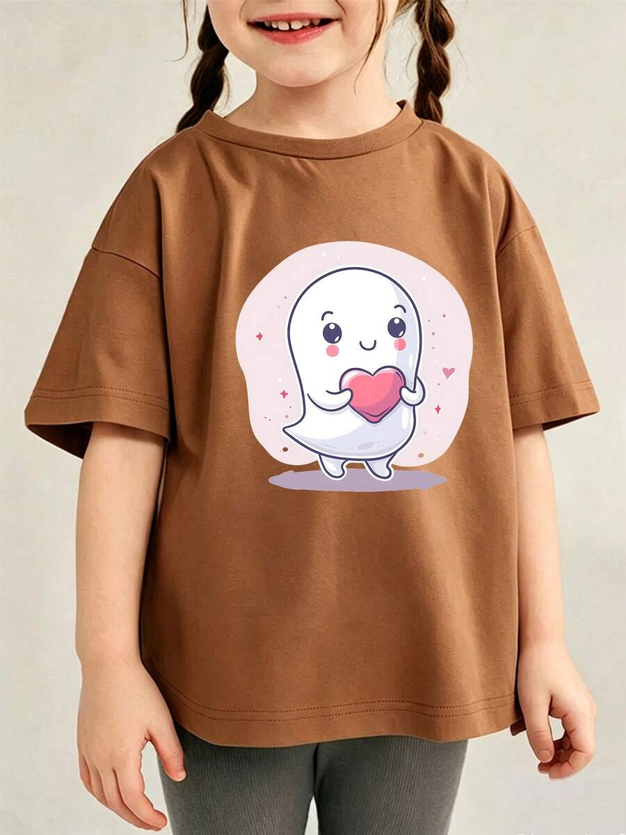 Young Girls T-Shirts - Brown - View 1