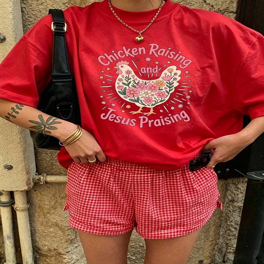 Heartfelt Daily Casual Graphic T-Shirt 100% Cotton Oversized Soft Breathable Casual Crewneck Short Sleeve Top Cute Aesthetic Vintage Retro Vibe Casual Wearers Fashion Lovers Daily Outfit Enthusiasts Gift Givers