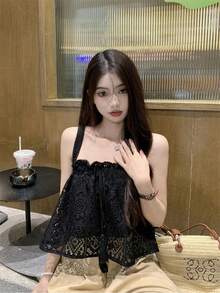 Women Tops - Black - View 7