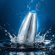 25pcs Multi-Weight Alloy Bullet Sinkers, Suitable For All Scenarios Lure Fishing, Portable Compartment Storage Box - Silver - View 4