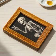 1 pieza Marco de madera Imán de refrigerador, Pegatina de refrigerador con patrón de calavera - Adecuado para el hogar, la oficina, la sala de estudio Decoración del refrigerador - ¡Imán de refrigerador! - Unitalla - Ver 7