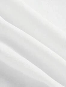 MOD Falda De Doble Capa Con Dobladillo De Volantes Para Mujer - Blanco - Ver 3