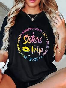 Suave, transpirable y ligero para comodidad durante todo el día. Talla grande - Talla grande - Talla grande. Gran risa, gran diversión, grandes recuerdos, grandes momentos. Camiseta para via - Negro - Ver 6