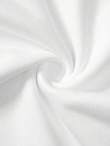 Pantalón de chándal de pierna ancha y cintura baja de unicolor de punto para mujer - Blanco - Ver 10
