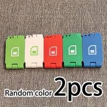 2Pcs (Random Color) Travel SIM Card And SIM Card Ejector Tool Holder, Mobile Phone Card Holder, Outdoor Gear Accessory Holder, Suitable For Holding SIM Card Ejector Tools And Multiple SIM Cards. - View 1