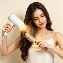 1pc Curling Hair Brush, Cartoon Styling Comb, Inward Curved Comb, Hair Styling Tool - Apricot - View 6