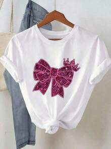 1 Camiseta de Manga Corta con Cuello Redondo y Estampado NO LOVE para Mujer, Ajuste Casual y Cómodo, Tela de Elasticidad Media, para Primavera, Verano y Otoño, Tallas S-XXL, 100% Algodón - Blanco 1 - Ver 8