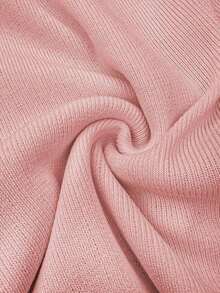 Chaqueta/chaleco de negocios de unicolor opaco sin mangas con cuello redondo y botones metálicos de estilo retro elegante, chaleco de punto ajustado casual de verano para mujer en color negro - Rosa - Ver 5