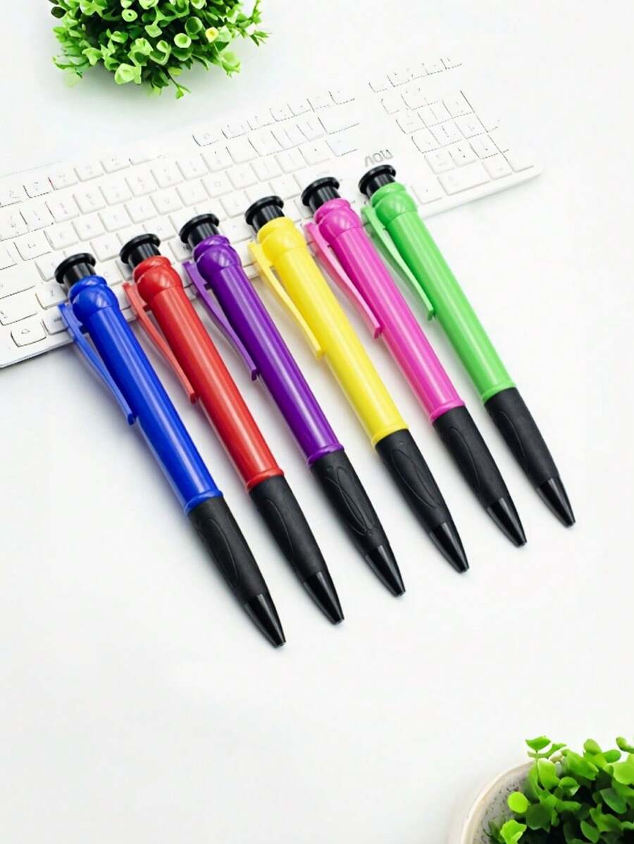 Bộ 2 bút bi cỡ lớn ngộ nghĩnh, ruột bút đen 0.7mm, đồ dùng văn phòng độc đáo, quà tặng nhật ký viết, phù hợp cho học sinh, giáo viên và người lớn. - Nhiều màu - Xem 1