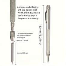 Bộ 5 món (1 bút đánh dấu từ tính mạnh + 4 đầu thay thế) Bút đánh dấu từ tính mạnh có thể thay thế đầu, làm bằng thép vonfram, thích hợp để đánh dấu trên thủy tinh, gốm sứ, ngọc và các vật liệu khác. - Cái bút - Xem 3