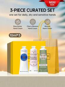 L'Occitane Set Hadiah Krim Tangan 3pcs (Shea Butter, Cherry Blossom, Almond) 10ml*3 - kecil 10ml*3 - View 1