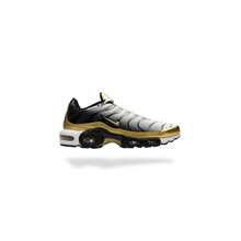 Nike Men Air Max Plus Premium 50th Anniversary Shoes - White/Metallic Gold/Black - View 1