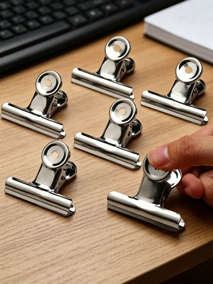 Kẹp tài liệu văn phòng tối giản/Vật dụng cần thiết khi đi du lịch/Dụng cụ dán túi thực phẩm/Hộp đựng hóa đơn - Kẹp dán đa năng có thể tái sử dụng, phù hợp cho nhà bếp, văn phòng và trường học - Lý tưởng cho việc sắp xếp và lưu trữ đồ dùng gia đình / Hoàn hảo để giữ tài liệu, hóa đơn, vé và nhiều hơn nữa - Nhiều màu - Xem 1