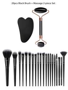 Bộ dụng cụ trang điểm 22 món bao gồm: Bộ 20 cọ trang điểm + 2 con lăn massage. - Nhiều màu - Xem 12