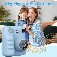 Kids Instant Print Camera Set With Gift Box 1080P HD Selfie Video Camera 2.4" LCD Screen Multiple Creative Modes Rechargeable Battery USB Cable Included Gift Choice For Midsummer Birthdays Graduation Season Back To School Special Occasions - Multicolor - View 9